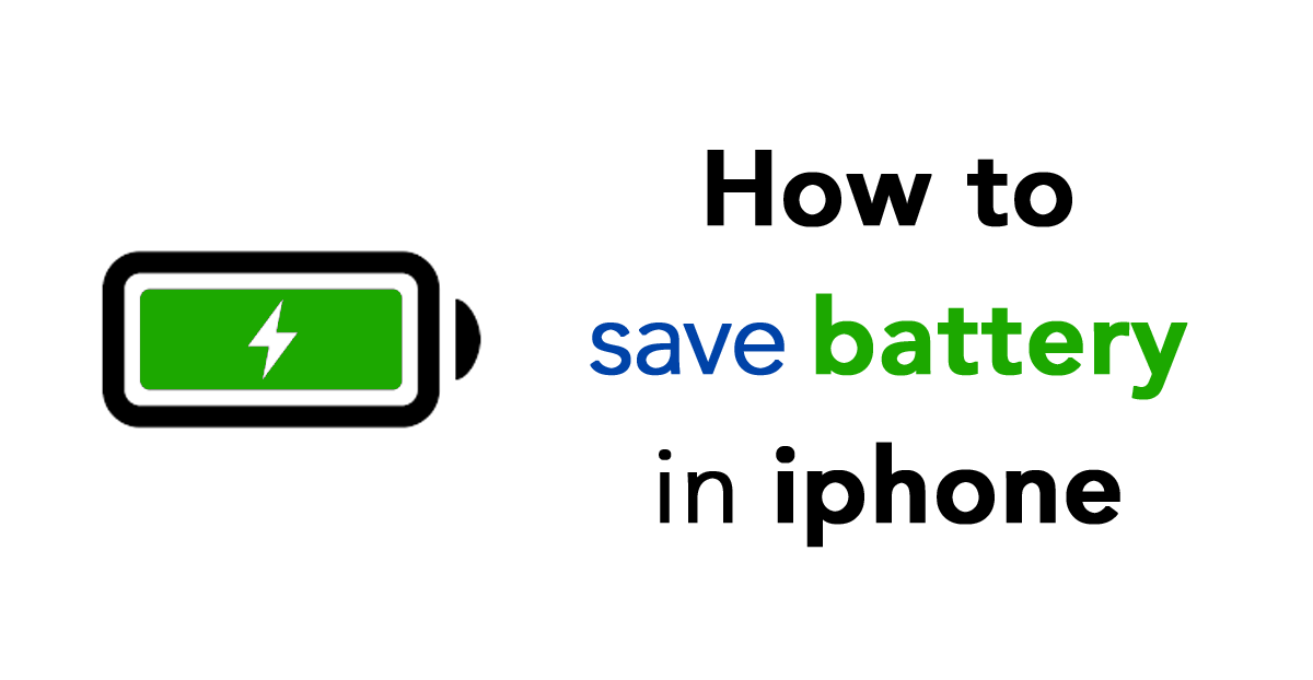 save iPhone battery